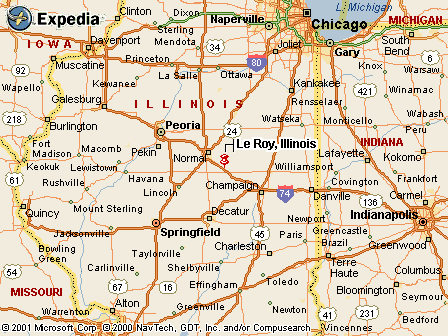 Map - LE ROY, IL