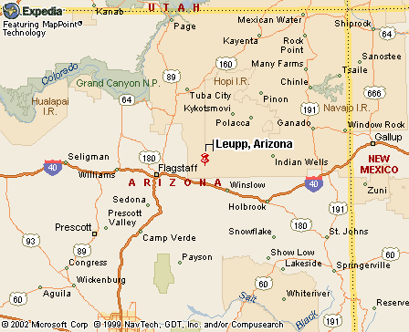 Leupp, AZ Map