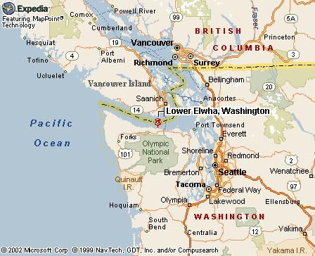 Lower Elwha, WA Map