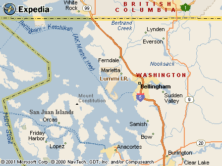 Lummi Indian Reservation, WA Map