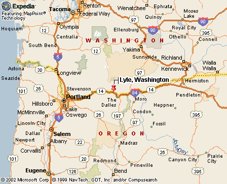 Lyle, WA Map