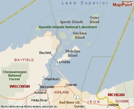Madeline Island, WI Map