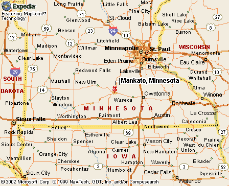 Mankato, MN Map
