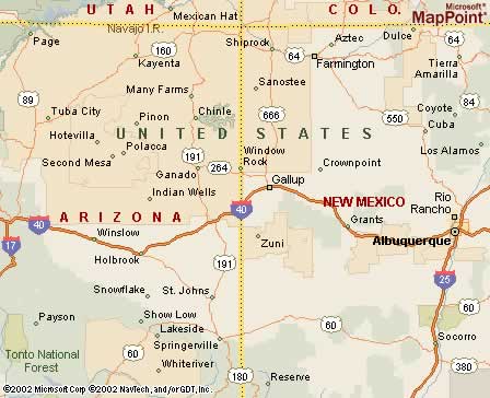 Manuelito, NM Map