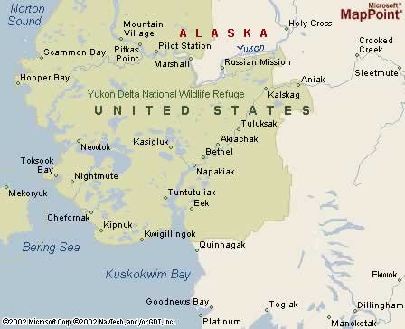 Nnapaskiak, AK Map