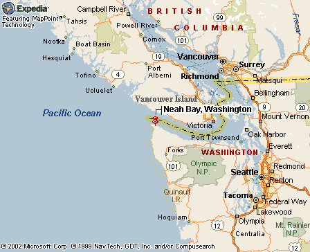 Neah Bay, WA Map
