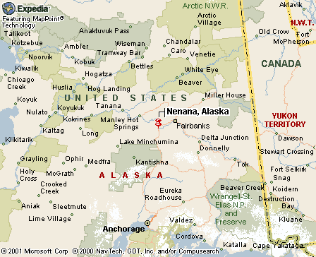 Nenana, AK Map
