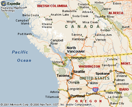 North Vancouver, BC Map