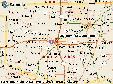 Oklahoma, OK Map