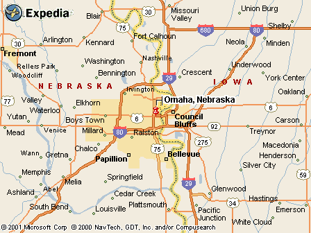 Omaha, NE Map