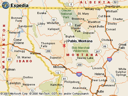 Pablo, MT Map