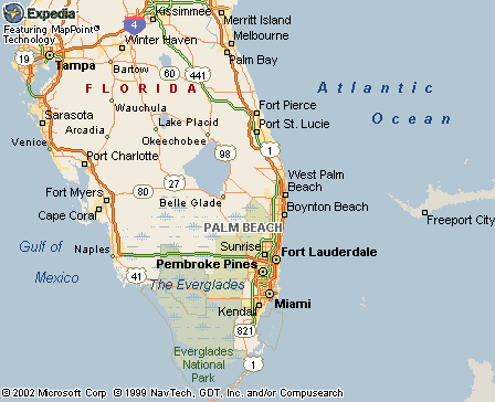 Palm Beach, FL Map