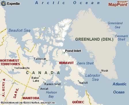 Pond Inlet, Nunavut, Canada Map