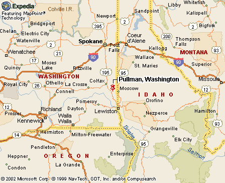 Pullman, WA Map