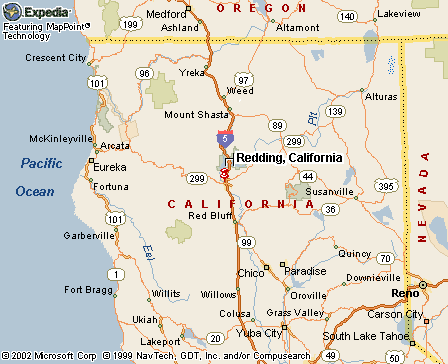 Redding, CA Map