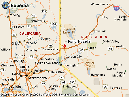 Reno, NV Map