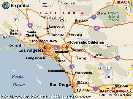 Riverside, CA Map