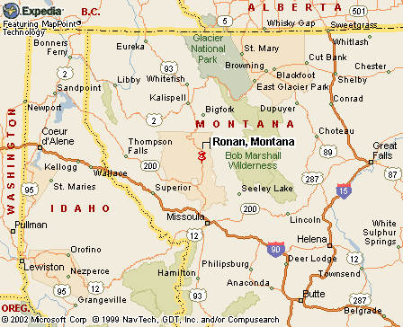 Ronan, Montana map