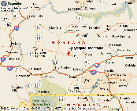 Ryegate, MT MAP