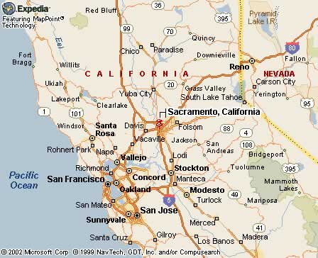 Sacramento, CA Map