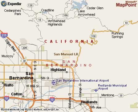 San Manuel Indian Reservation, CA Map