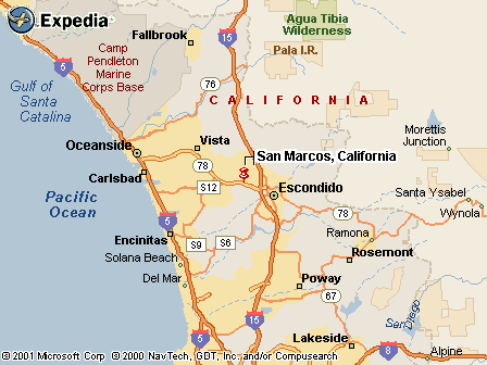San Marcos, CA Map