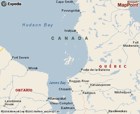 Sanikiluaq, Nunavut, Canada Map