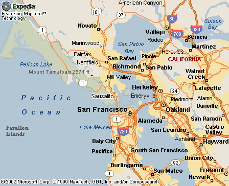 Sausalito, CA Map