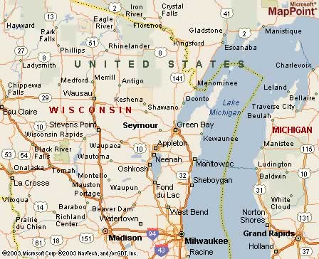 Seymour, WI Map