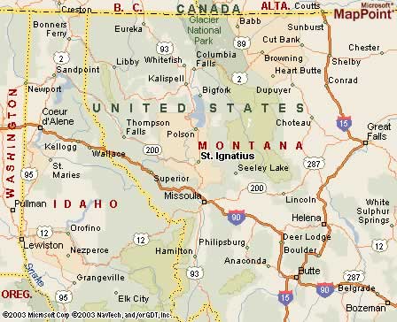 St. Ignatius, MT Map