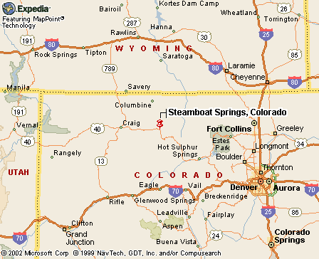 Steamboat Springs, CO Map
