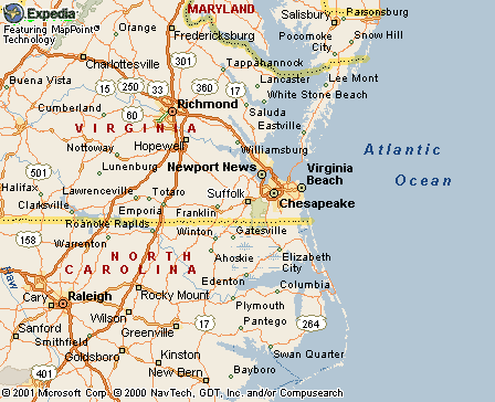 Suffolk VA Map