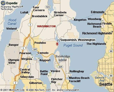 Suquamish, WA Map
