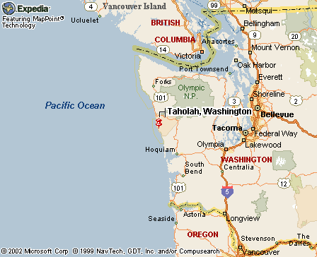 Taholah, WA Map