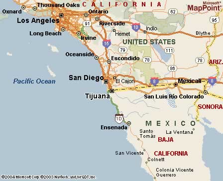 Tijuana, Mexico Map