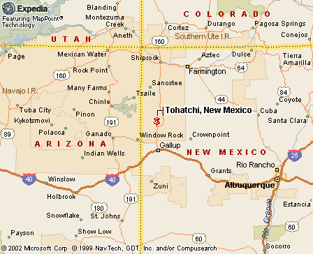 Tohatchi, NM Map