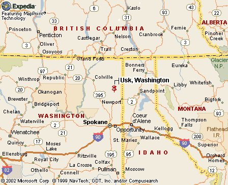 Usk, WA Map