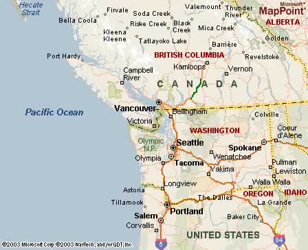 Victoria, British Columbia, Canada Map