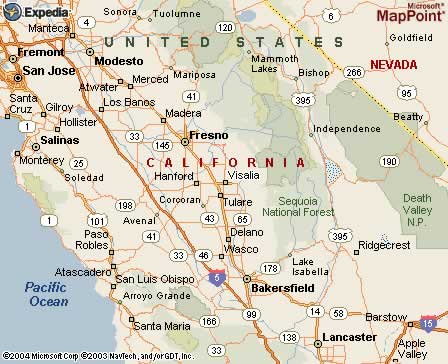  Visalia, CA Map