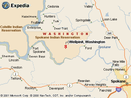 Wellpinit, WA Map